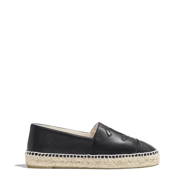 Chanel Espadrilles Sz 38 Black π€ - Picture 2 of 7